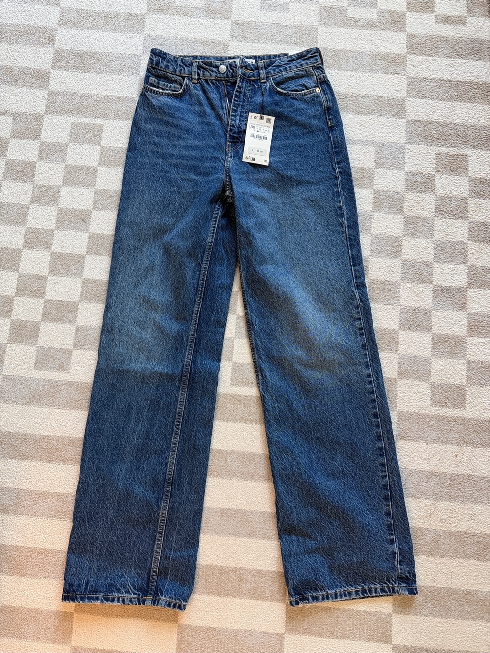 Zaful Dark Blue Straight Leg Jeans